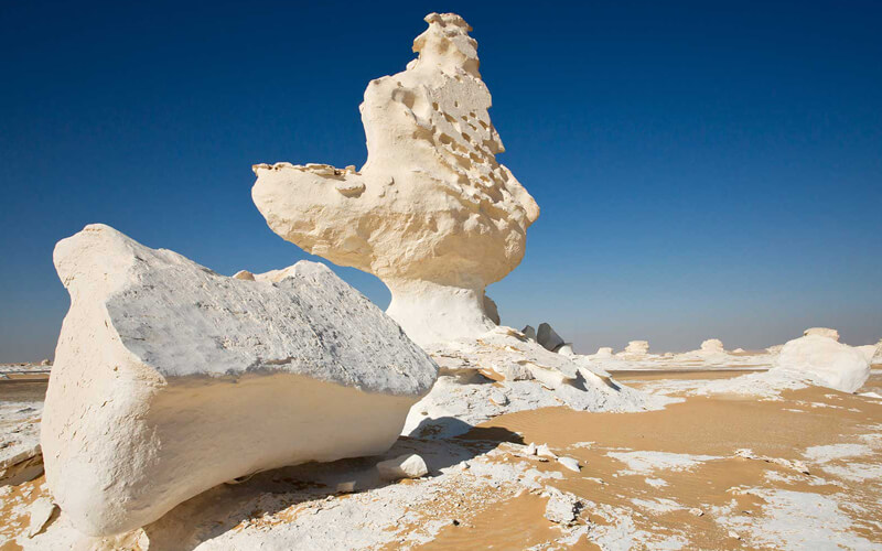 A white desert oasis.