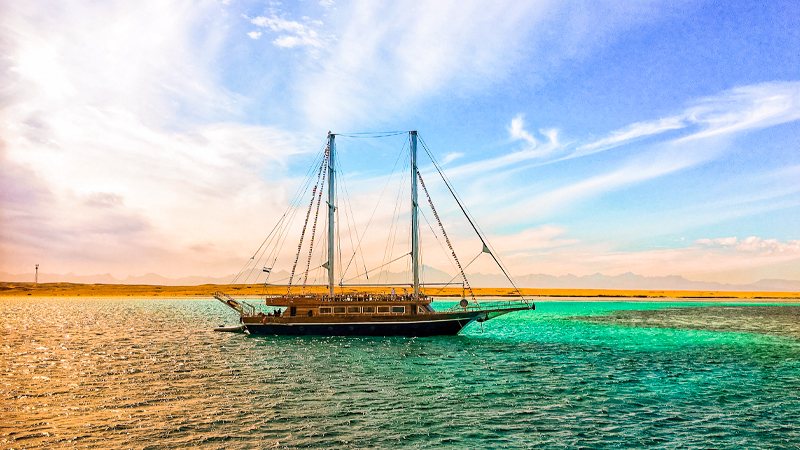 Luxury Boat in the Red Sea, Egypt.