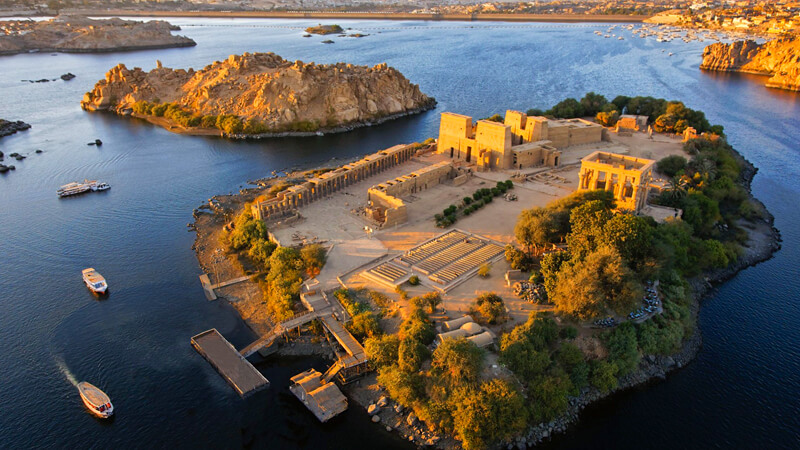 the Temple of Philae in Aswan